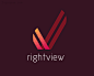 标志说明：RIGHTVIEW管理咨询公司logo设计欣赏。