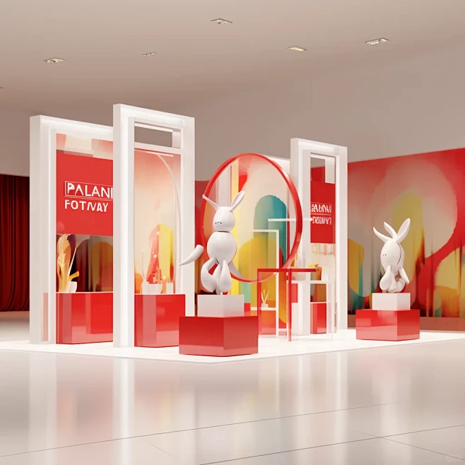 #midjourney #美陈设计 #AIGC 关键词： Art display design, DP point, commercial ...