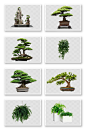 盆栽盆景花盆绿植元素-众图网
