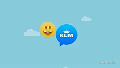 微信智能机器人＋表情包＝提供服务
荷兰KLM航空Facebook Messenger营销活动 表情查询服务