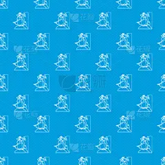 海盗,式样,鹦鹉,青绿色,船长,几何形状,轮廓,可爱的,性格,重复