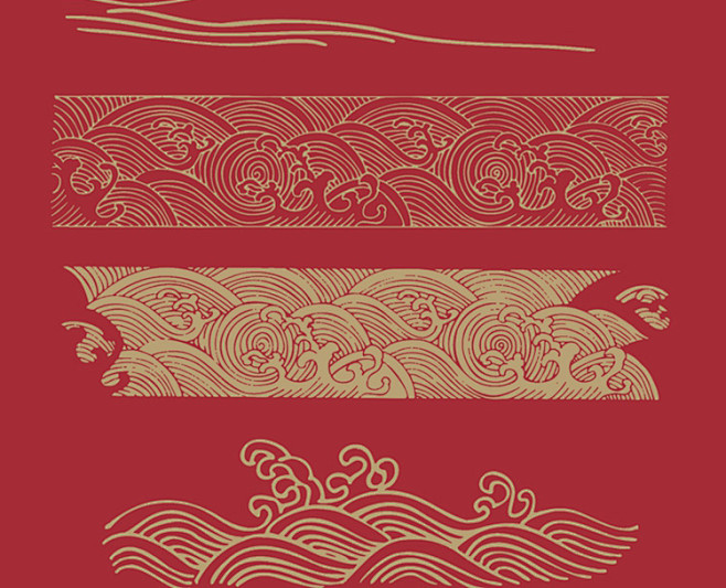 古典纹样中国传统祥云云纹水纹镂空图案吉祥...