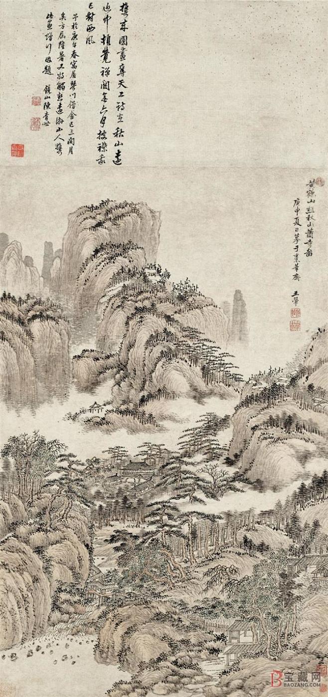 王翚秋山萧寺图的搜索结果_百度图片搜索王...