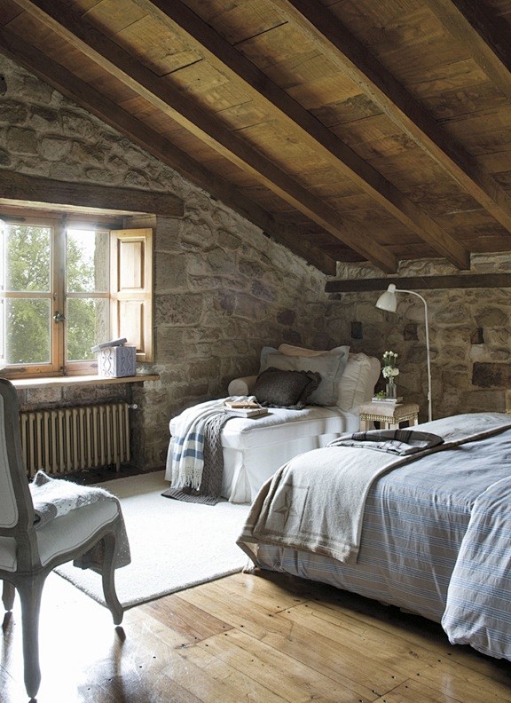 Attic guest room