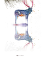 小刺猬插画《孤独动物园》 萌 绘本 清新 水彩 手绘 唯美 原创插画 动物 儿童插画 