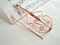 Music Jewelry, Shawl, Scarf - Music Fibula Pin Brooch- Wire Wrap Jewelry铜线绕来绕去的最有爱了。