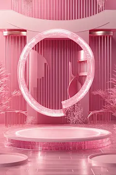 @山卡拉叔叔 电商展台海报C4D设计