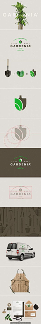 Gardenia identity by Luca Fontana // Creación de un logo simple que expresa fácilmente su propósito.