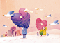 Love package  | 楊阿步 (aboo yang)_【参考】手绘插画风 _插画类采下来 #率叶插件，让花瓣网更好用#
