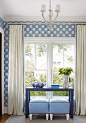 Beautiful Linen Drapes with Samuel & Sons Trim (Libby Langdon Interiors): 