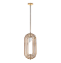 Turner Pendant Lamp | DelightFULL Unique Lamps : Turner Pendant is a classy choice with a mid century design. The rotating arcs are in brass and you can customize the finishes.