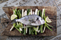 Raw sea bream - stock photo