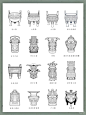iPad插画｜错金银几何云纹铜壶 - 小红书