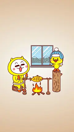 可爱卡通哈咪猫夏日游玩系列手机壁纸