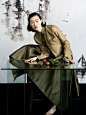张静娜（Jingna Zhang）在《 Harper's Bazaar China》的功利奢华中闪现朱Chu