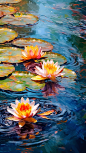 Stunning Flower Art in the style of Claude Monet