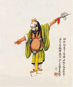 京剧演员人物 - 插图 - 丁聪漫画艺术网|中国讽刺漫画大师丁聪纪念网站