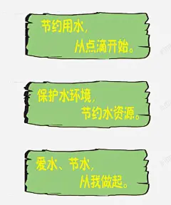 节约用水提示语牌 创意素材