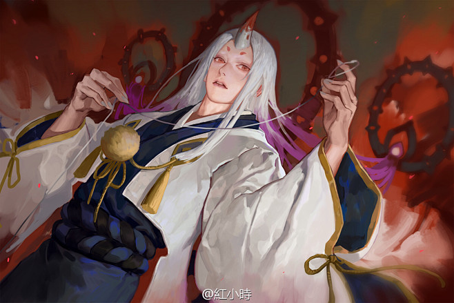 阴阳师手游 同人手绘 红小时/绘