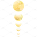 宇宙系列插画金色圆月月相