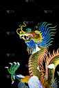 龙,中国,时尚,雕像,天空,金色,灵性,新的,艺术,无人
