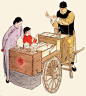 中国古代106行民俗图<br/>93、打梳头油