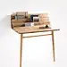 【Margaux Keller：Le Scriban Desk】
很喜欢这张小书桌一层一层递进增高的隔板，书本、杂志、相框或者文具都可以找到自己该待的位置不会乱掉。给家具加点小情调，有时就是这么简单。