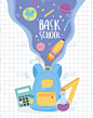 back to school, rucksack stationery and study supp
