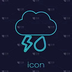 云,雨,青绿色,线条,计算机图标,湿,云景,风,直的,闪电