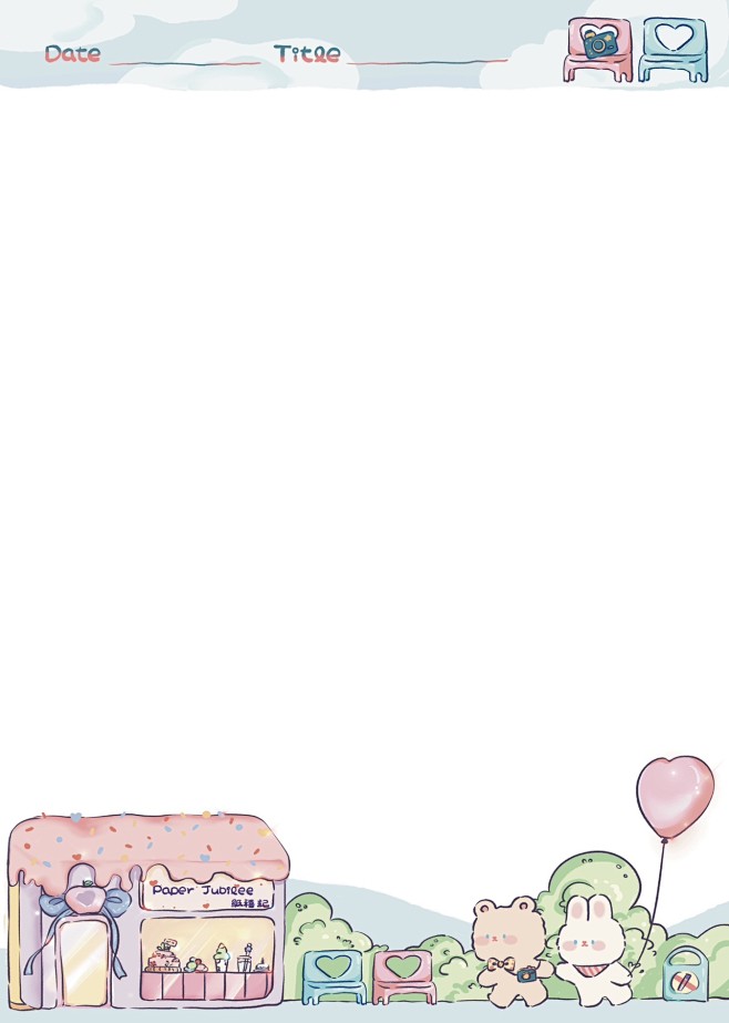 插画师可爱风网格款拍纸本～春日约会-淘宝...
