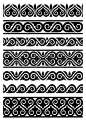 set of vector seamless floral borders