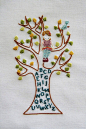 Embroidered Alphabet Tree. Nx