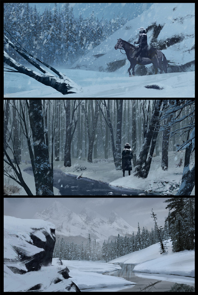 场景CG  雪景 