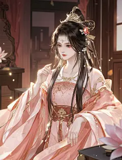 可商用素材 | 古装大小姐 国风插画 书插 - 小红书