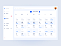 Seektask - Team Task Management Dashboard - Calendar dashboard uiux time date blue white clean dashboard design calendar graphic design component dashboard ux uiux