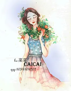恰似春风 ppt字体中间插画 唯美绘网站