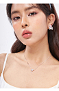 CAROMAY925纯银简约轻奢爱心绳结项链送女友情侣2023新款锁骨链-tmall