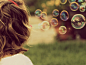 women nature kids grass bubbles depth of field 2800x1757 wallpaper High Resolution Wallpaper