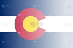 科罗拉多州,背景,美国州旗,亮色调,白色,国内著名景点,红色,美国,无人,艺术品