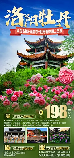 旅游海报洛阳牡丹-志设网-zs9.com