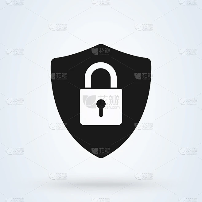 Abstract security vector icon illustration isolate素材-花瓣网
