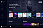 Music ui desktop design dark exploration