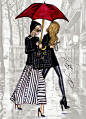 #Hayden Williams Fashion Illustrations #'The Olsen's in Paris' by Hayden Williams