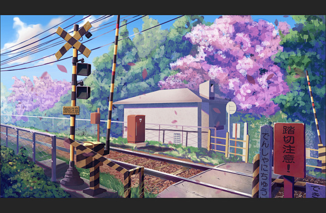 日系动画场景练习-花梨老喵_动画,场景,...