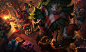 Maokai Splashes (Totemic/Festive), Mike Azevedo : These are  my versions of the images, check the official in-game, Had a lot of fun painting Maokai, he´s awesome, also happy with the new direction with the rendering,
Thanks so much to all the Riot team, 