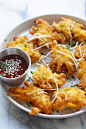 Parmesan Pumpkin Fritters - crazy delicious pumpkin fritters recipe with Parmesan cheese. Easy, fail-proof and takes only 20 mins | rasamalaysia.com