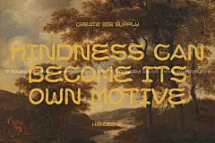 美式复古磨损做旧印章logo电影海报标题杂志排版英文字体Hardlike下载_颜格视觉