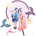 中国风七夕情人节浪漫喜鹊古风贴纸