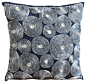 Whirlwind Decorative Grey Silk Throw Pillow Cover, 26x26 contemporary-decorative-pillows