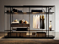 Glass and aluminium display cabinet / wardrobe KRISTAL - MOLTENI & C.